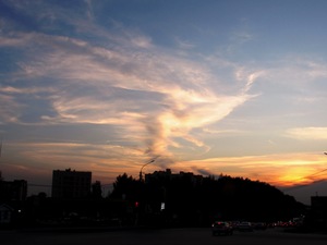 Закат над городом