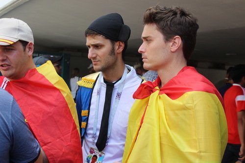 Испанцы перед матчем