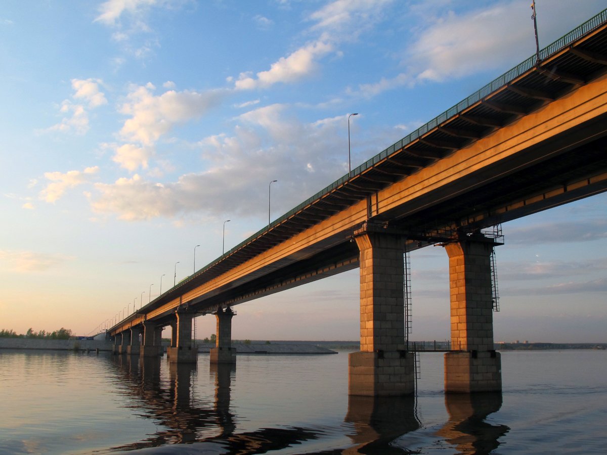 Волга река мост через Волгу