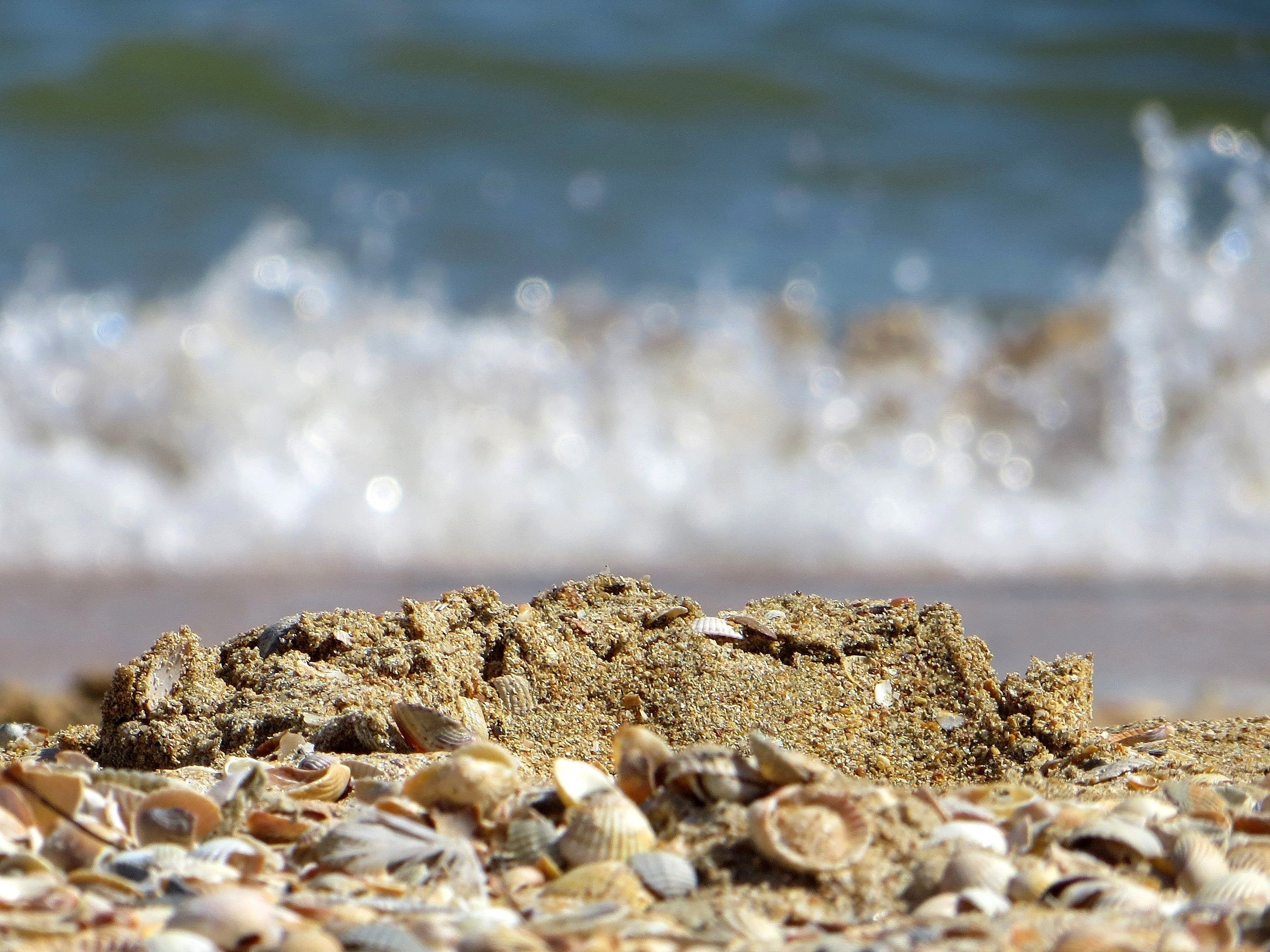 Песчаные отмели в Азовском море маленькие