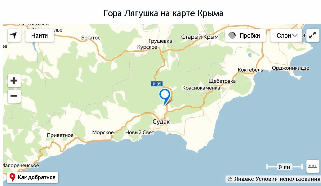 Приветное алушта карта