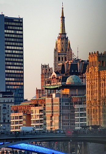 Вечерняя архитектура Москвы