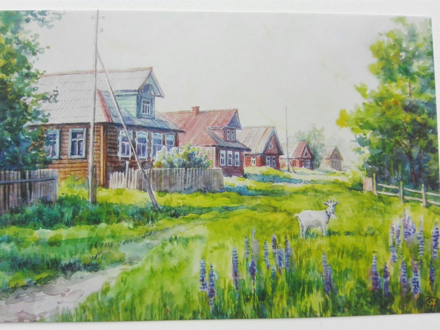 картинки деревни нарисованные
