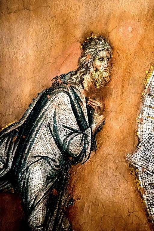 Преображение Господне. Мозаика церкви Святых Апостолов (Двенадцати Апостолов) в Салониках, Греция. XIV век. Фрагмент. Преображение Господне. Мозаика церкви Святых Апостолов (Двенадцати Апостолов) в Салониках, Греция. XIV век. Фрагмент.