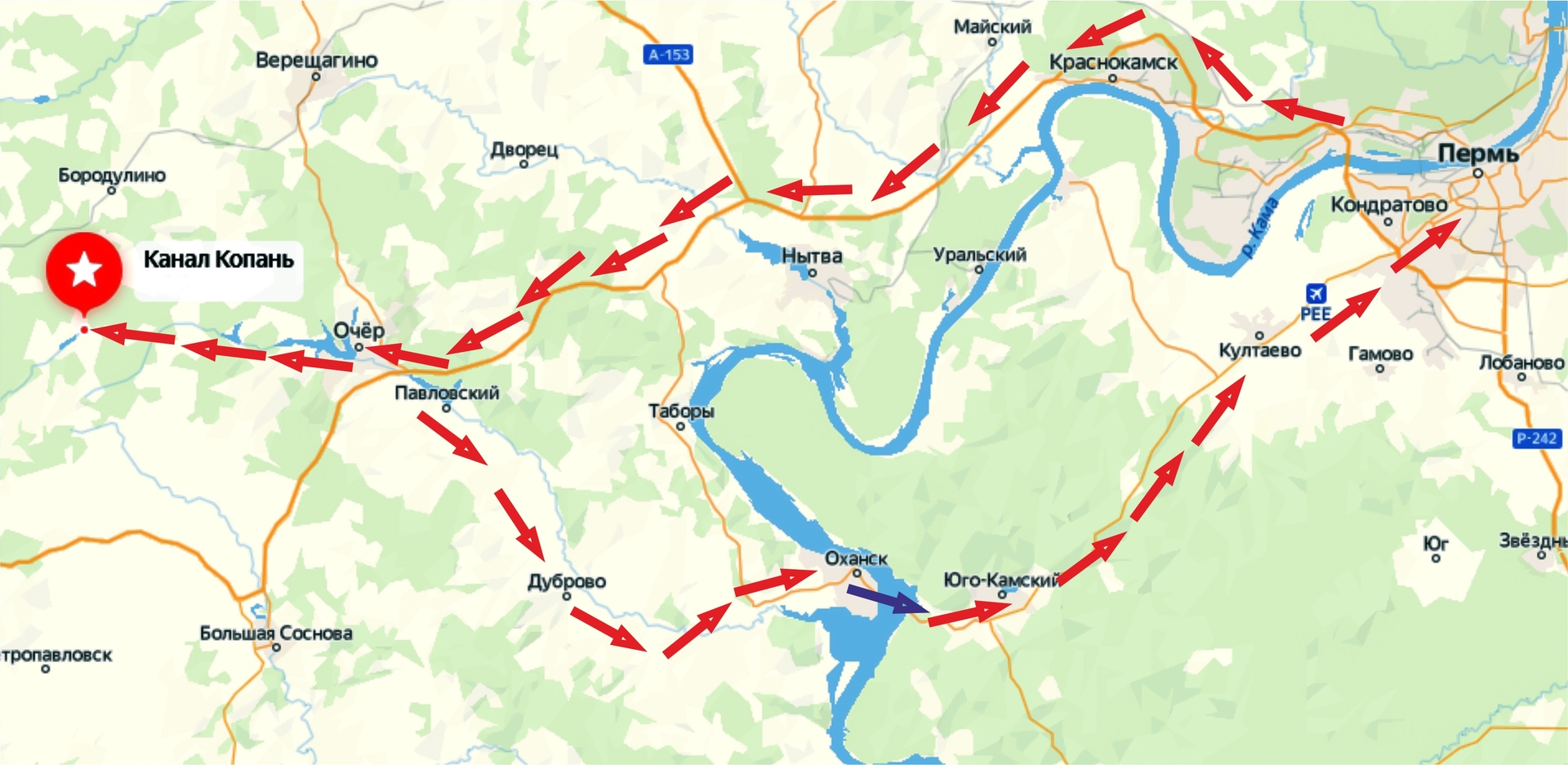 Карта оханского района пермского края