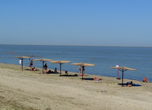 Утро на море, вода -29 гр. Азовское море, Приморско-Ахтарск.