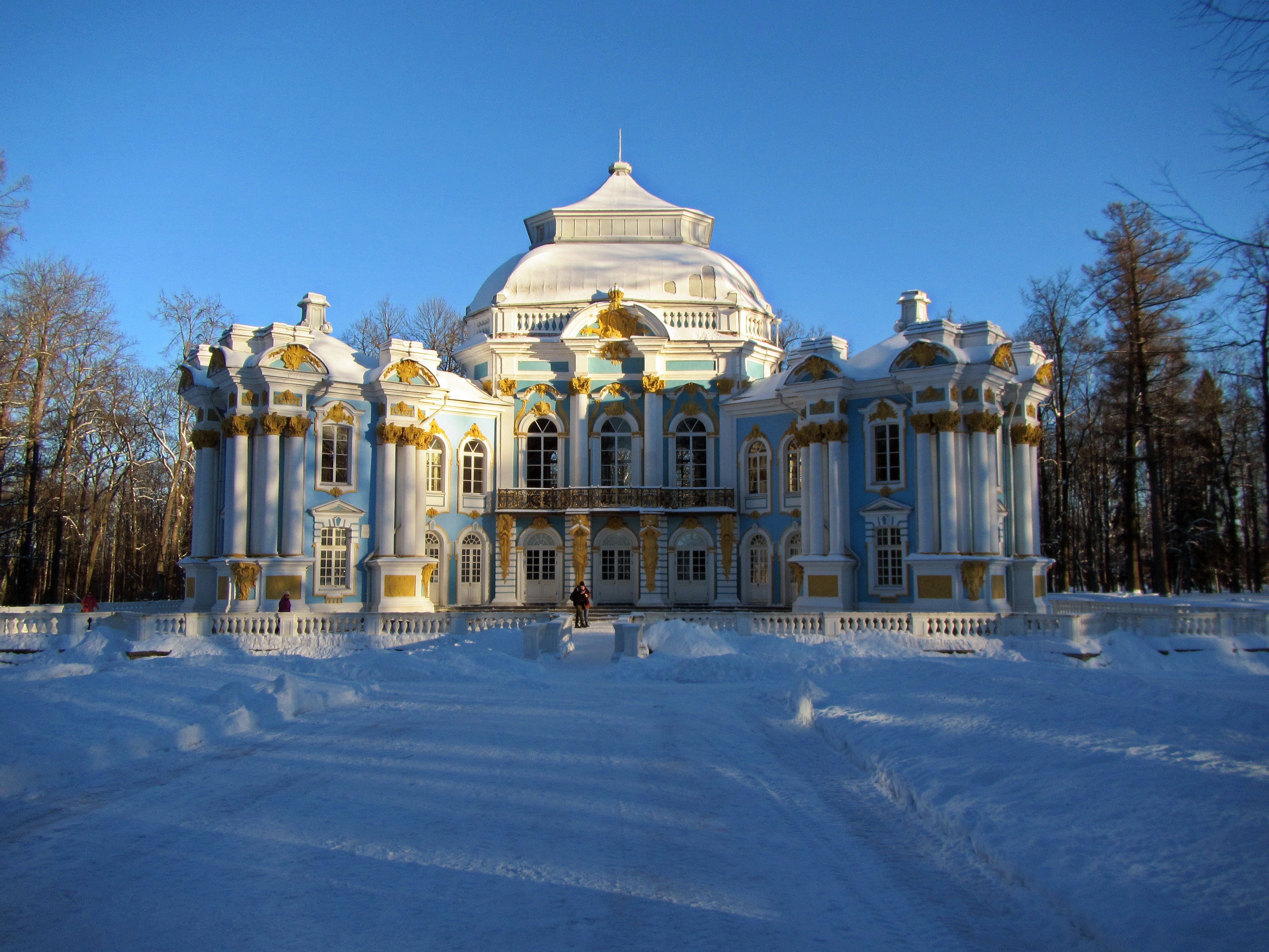 Пушкин екатерининский парк зимой