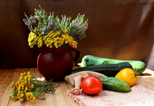 цветы и овощи