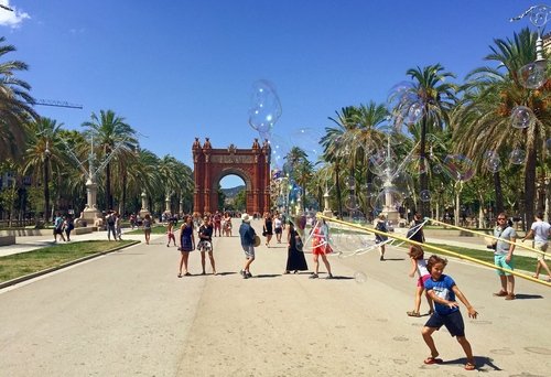Барселона. Праздник мыльных пузырей