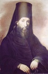 Иакинф в монашеском облачении. Портрет Н. Яш с литографии В. Теребенёва, 1888 год.