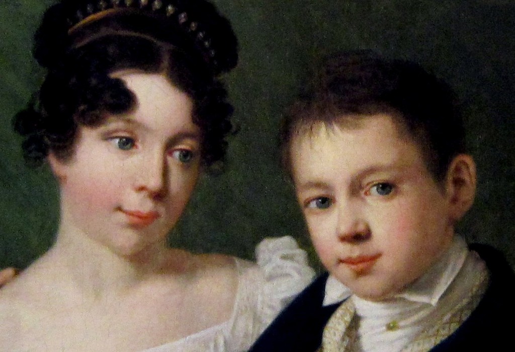 Неизвестный художник. Западная Европа. Портрет сестры и брата. Вторая половина 1810-х годов.