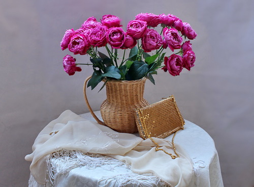 композиция с розами