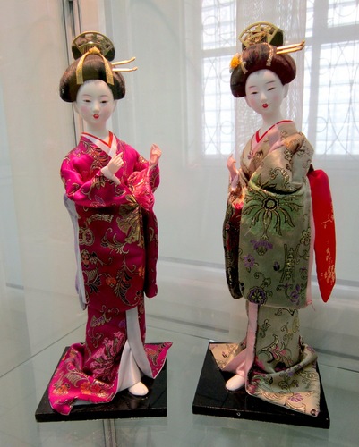 Тканевые японские куклы. Гейши.