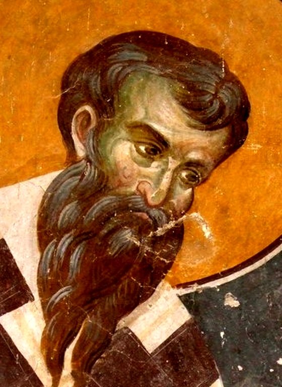 Святитель Григорий, Епископ Нисский. Фреска церкви Святых Иоакима и Анны (Королевской церкви) в монастыре Студеница, Сербия. 1314 год. Святитель Григорий, Епископ Нисский. Фреска церкви Святых Иоакима и Анны (Королевской церкви) в монастыре Студеница, Сербия. 1314 год.