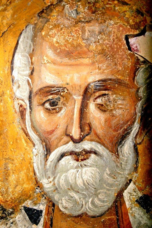 Святитель Николай, Архиепископ Мир Ликийских, Чудотворец. Фреска церкви Святых Николая и Пантелеимона (Боянской церкви) близ Софии, Болгария. 1259 год. Фрагмент. Святитель Николай, Архиепископ Мир Ликийских, Чудотворец. Фреска церкви Святых Николая и Пантелеимона (Боянской церкви) близ Софии, Болгария. 1259 год. Фрагмент.