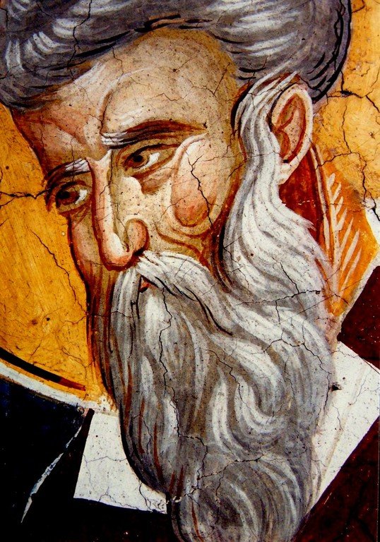 Святитель Тарасий, Архиепископ Константинопольский. Фреска монастыря Высокие Дечаны, Косово, Сербия. Около 1350 года.