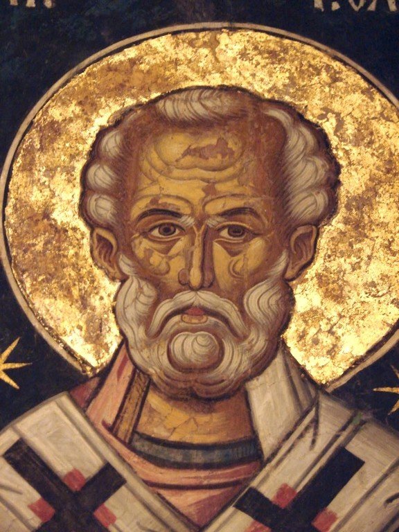Святитель Николай, Архиепископ Мир Ликийских, Чудотворец. Фреска из церкви Святого Николая монастыря Куртя де Арджеш, Румыния. Святитель Николай, Архиепископ Мир Ликийских, Чудотворец. Фреска из церкви Святого Николая монастыря Куртя де Арджеш, Румыния.