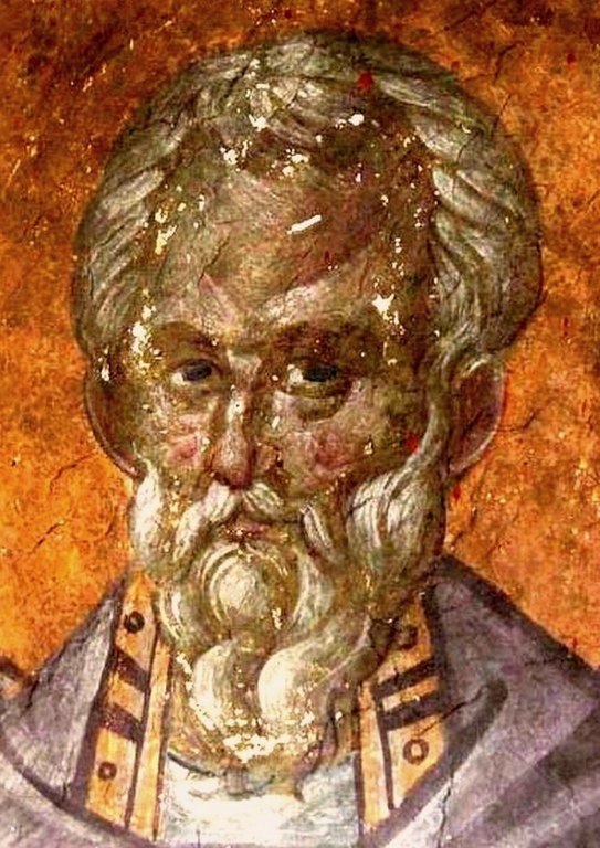 Священномученик Ермолай, иерей Никомидийский. Фреска монастыря Грачаница, Косово, Сербия. Около 1320 года. Священномученик Ермолай, иерей Никомидийский. Фреска монастыря Грачаница, Косово, Сербия. Около 1320 года.