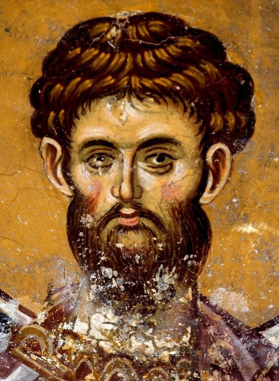 Святой Великомученик Феодор Тирон. Фреска церкви Святых Апостолов в монастыре Печская Патриархия, Косово, Сербия. 1260 - 1263 годы. Святой Великомученик Феодор Тирон. Фреска церкви Святых Апостолов в монастыре Печская Патриархия, Косово, Сербия. 1260 - 1263 годы.