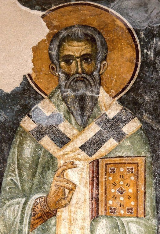 Святитель. Фреска церкви Святой Троицы в монастыре Сопочаны, Сербия. XIII век. Святитель. Фреска церкви Святой Троицы в монастыре Сопочаны, Сербия. XIII век.