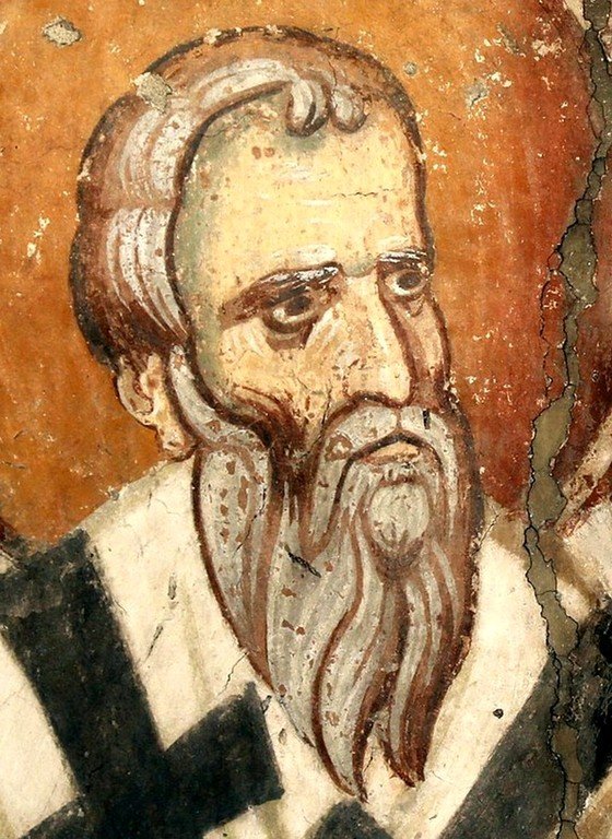 Четвёртый Вселенский Собор. Фреска церкви Святого Ахиллия в Ариле (Арилье), Сербия. 1296 год. Фрагмент. Четвёртый Вселенский Собор. Фреска церкви Святого Ахиллия в Ариле (Арилье), Сербия. 1296 год. Фрагмент.