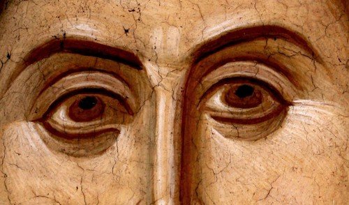 Лик Спасителя. Фреска монастыря Высокие Дечаны, Косово, Сербия. Около 1350 года.