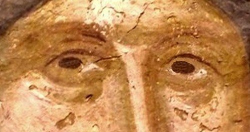 Святая Первомученица Равноапостольная Фекла. Фреска монастыря Грачаница, Косово, Сербия. Около 1320 года.
