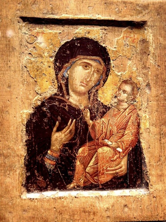 Богоматерь Одигитрия. Византийская икона. Богоматерь Одигитрия. Византийская икона.