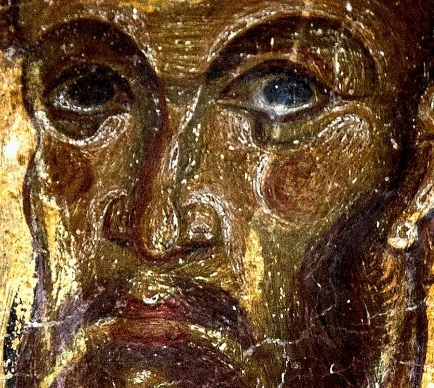 Святой Великомученик Феодор Тирон. Фреска церкви Святых Врачей в Кастории, Греция. Конец XII века. Святой Великомученик Феодор Тирон. Фреска церкви Святых Врачей в Кастории, Греция. Конец XII века.