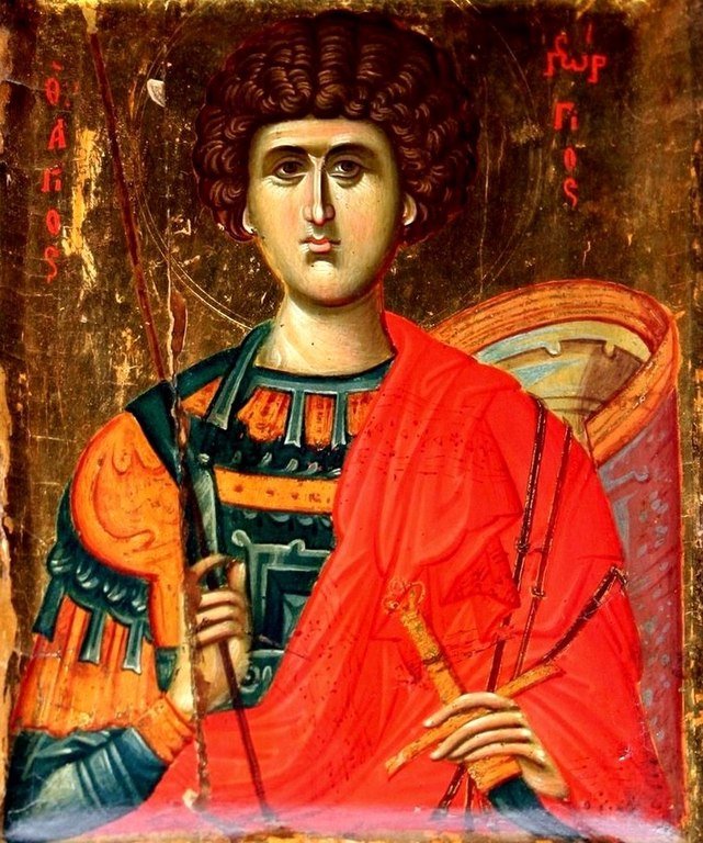 Святой Великомученик Георгий Победоносец. Византийская икона. Монастырь Святой Екатерины на Синае. Святой Великомученик Георгий Победоносец. Византийская икона. Монастырь Святой Екатерины на Синае.