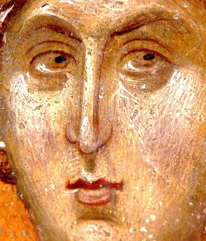 Святой Великомученик Георгий Победоносец. Фреска церкви Святого Николая Орфаноса в Салониках, Греция. 1310 - 1315 годы. Святой Великомученик Георгий Победоносец. Фреска церкви Святого Николая Орфаноса в Салониках, Греция. 1310 - 1315 годы.