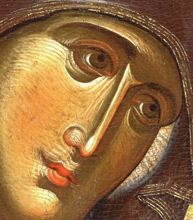Богоматерь Аристократуса. Византийская икона XIII века. Монастырь Ватопед на Афоне. Фрагмент. Богоматерь Аристократуса. Византийская икона XIII века. Монастырь Ватопед на Афоне. Фрагмент.