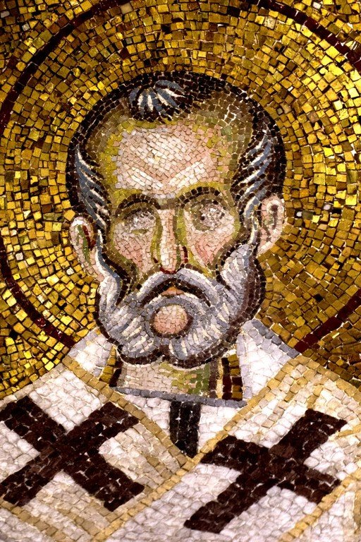 Святитель Григорий Чудотворец, Епископ Неокесарийский. Мозаика церкви Богородицы Паммакаристос в Константинополе. Начало XIV века. Святитель Григорий Чудотворец, Епископ Неокесарийский. Мозаика церкви Богородицы Паммакаристос в Константинополе. Начало XIV века.