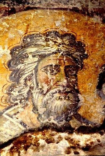 Святой Апостол Андрей Первозванный. Византийская фреска в церкви Санта Мария Антиква в Риме. 705 - 707 годы.