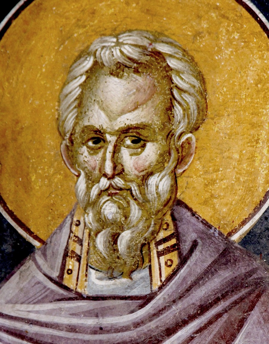 Священномученик Ермолай, иерей Никомидийский. Фреска монастыря Грачаница, Косово и Метохия, Сербия. Около 1320 года. Священномученик Ермолай, иерей Никомидийский. Фреска монастыря Грачаница, Косово и Метохия, Сербия. Около 1320 года.