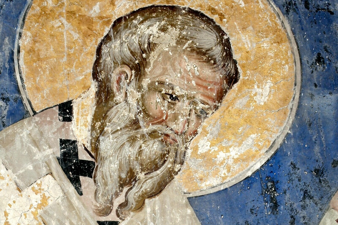 Святой Апостол Иаков, брат Господень. Фреска церкви Святой Троицы в монастыре Манасия (Ресава), Сербия. До 1418 года. Фрагмент.