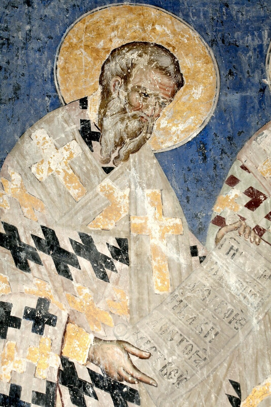 Святой Апостол Иаков, брат Господень. Фреска церкви Святой Троицы в монастыре Манасия (Ресава), Сербия. До 1418 года.