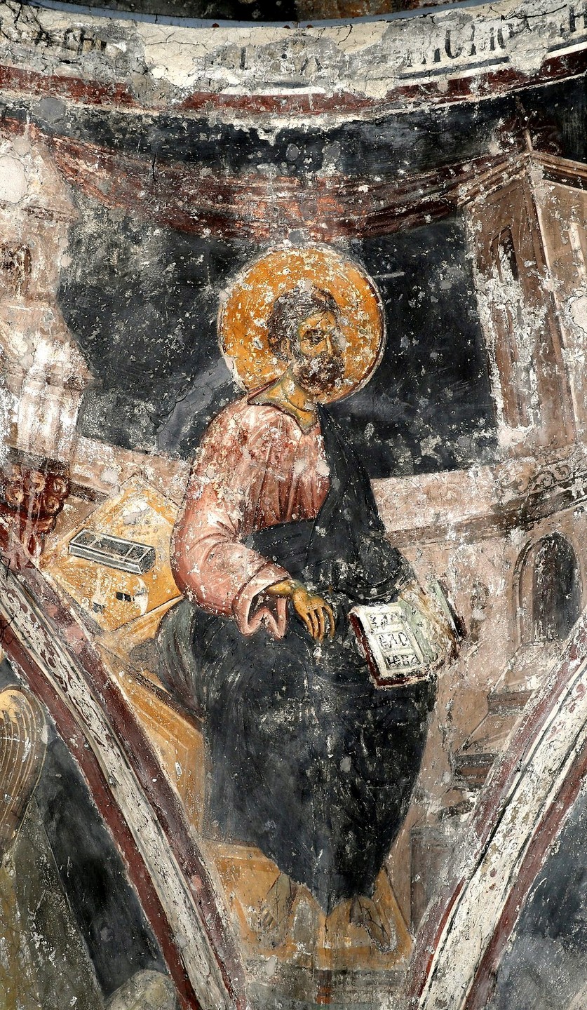 Святой Апостол и Евангелист Марк. Фреска церкви Святого Ахиллия в Ариле (Арилье), Сербия. 1296 год.