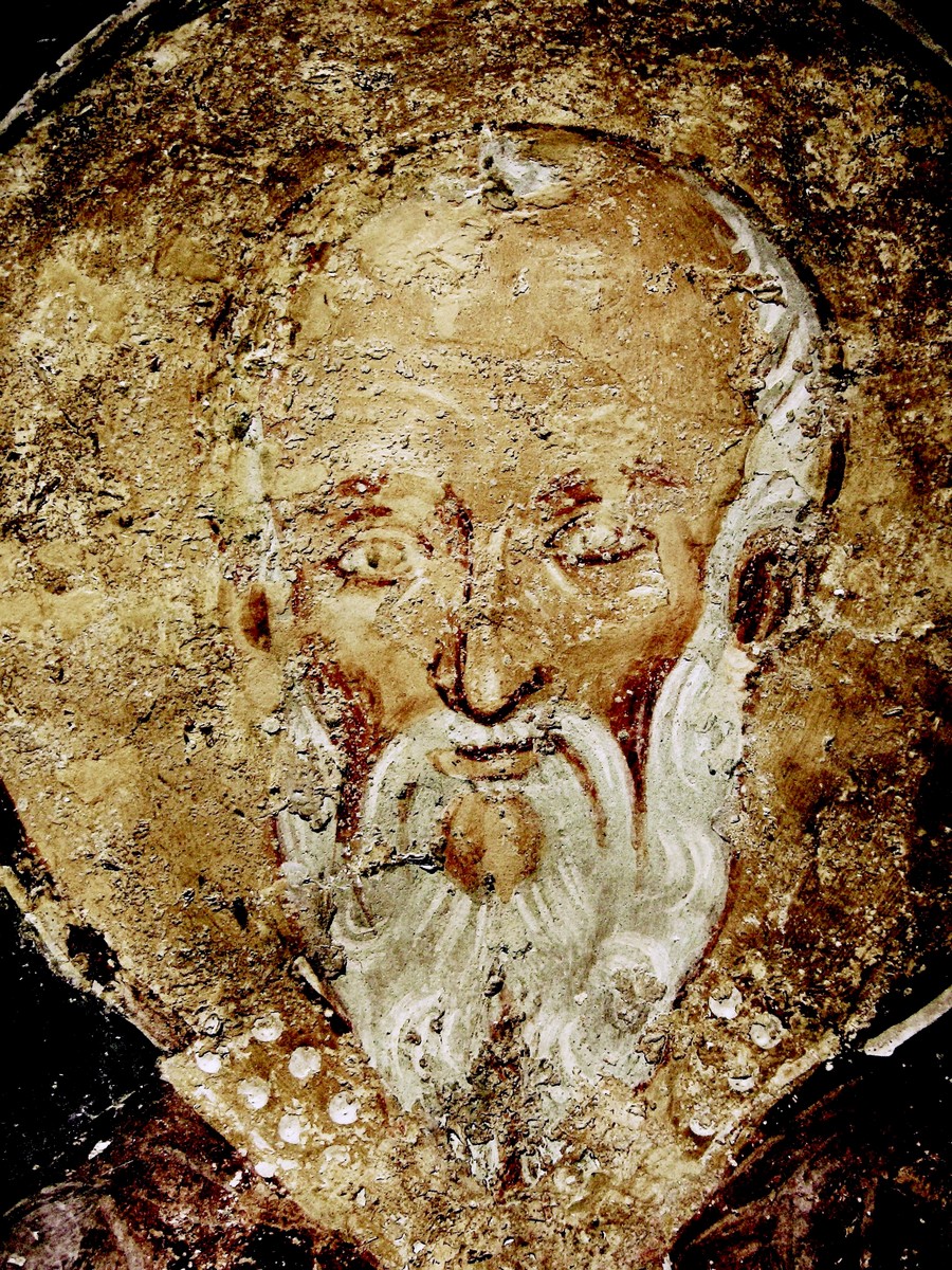 Святой Преподобный Феодор Студит, Исповедник. Фреска церкви Святых Николая и Пантелеимона (Боянской церкви) близ Софии, Болгария. 1259 год.