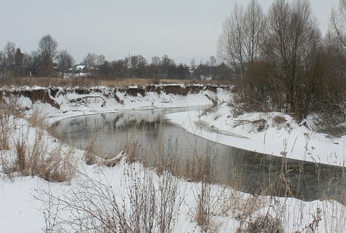 январь , река Протва