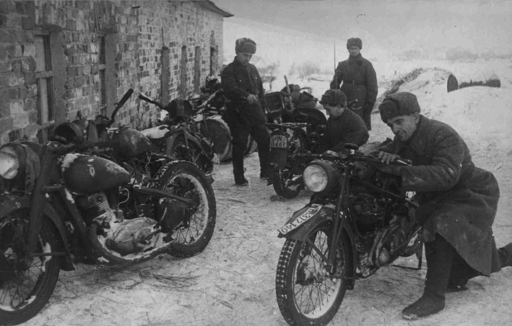 Мотоциклы РККА во второй мировой