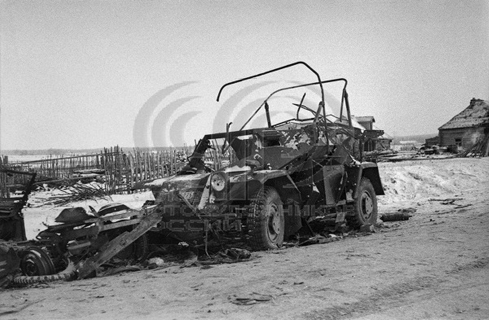 Разбитая немецкая техника. Под Наро-Фоминском. Декабрь 1941