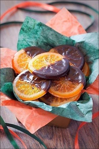 ПРАЗДНИЧНЫЙ ДЕСЕРТ. Апельсины в шоколаде.