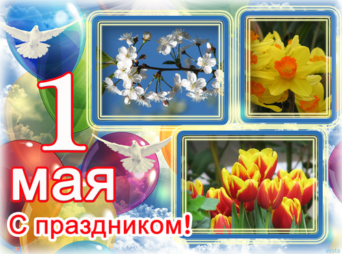 С праздником Мира, Весны и Труда!