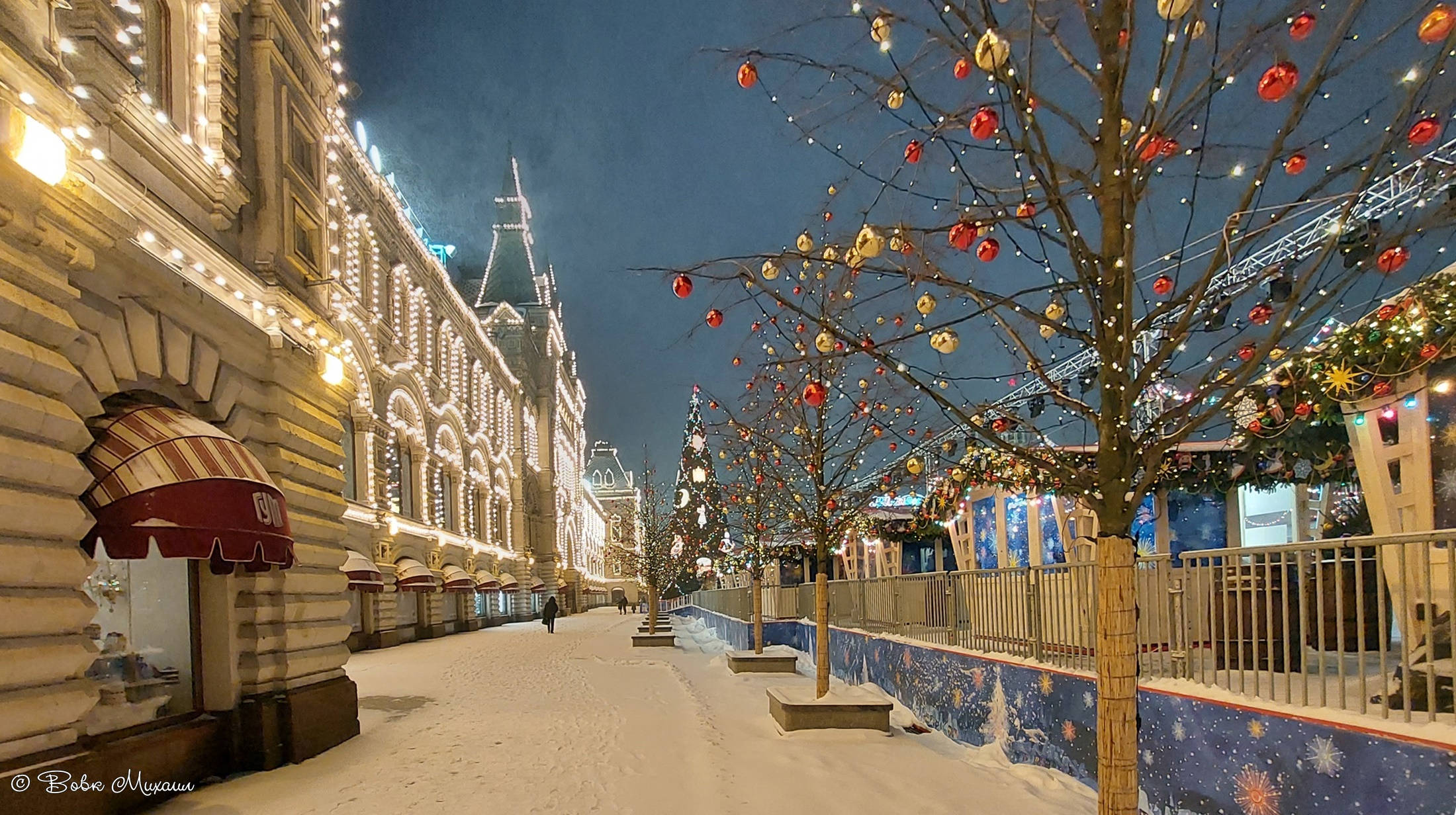 Тверская улица Москва зимой 2022