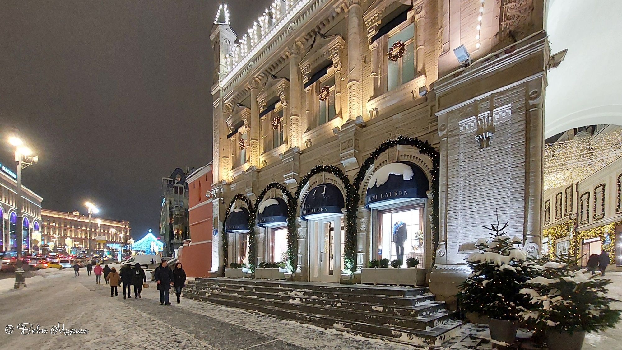 тверская улица москва зимой