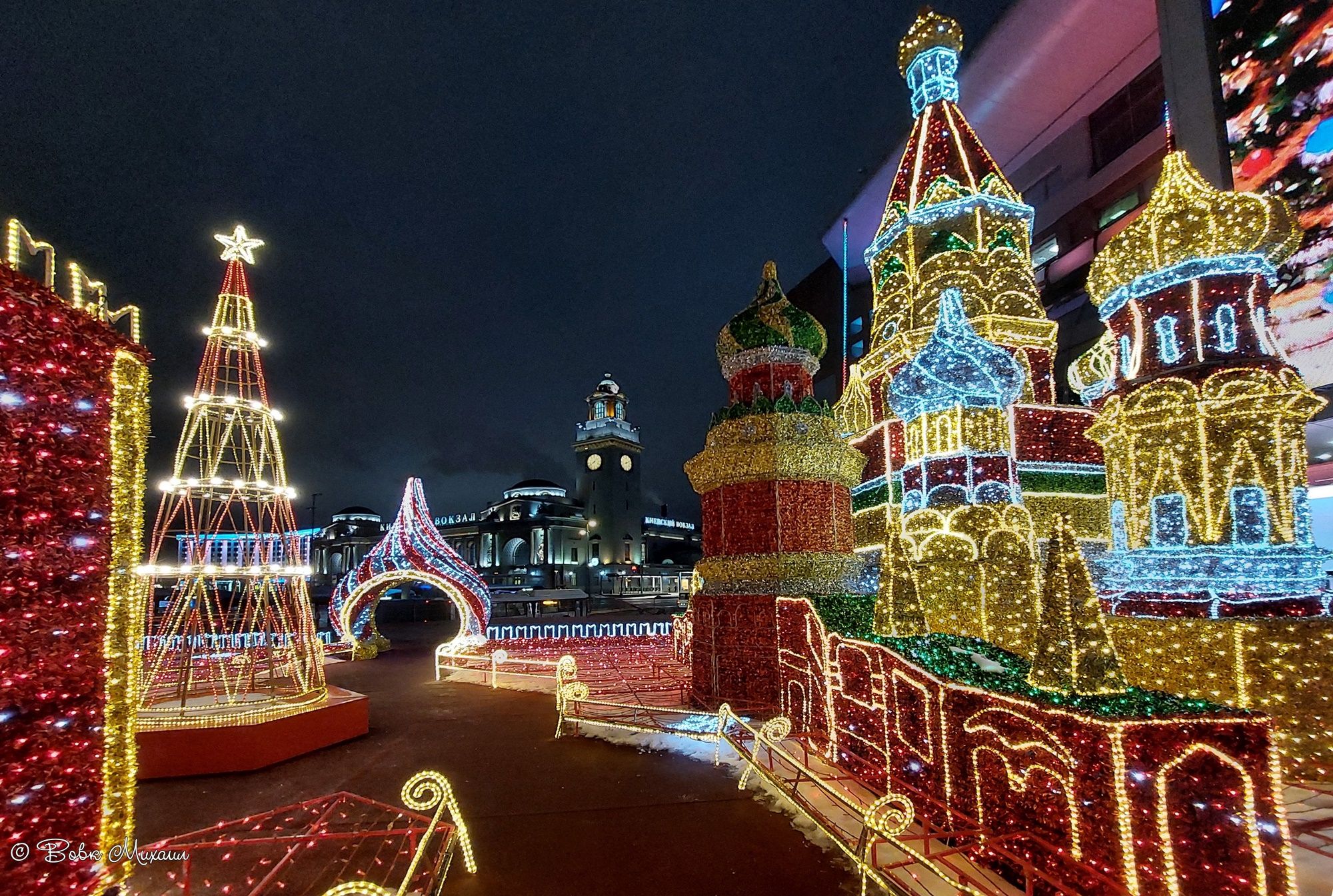 Огни москвы новый год