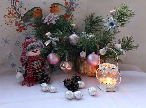 со снеговичком