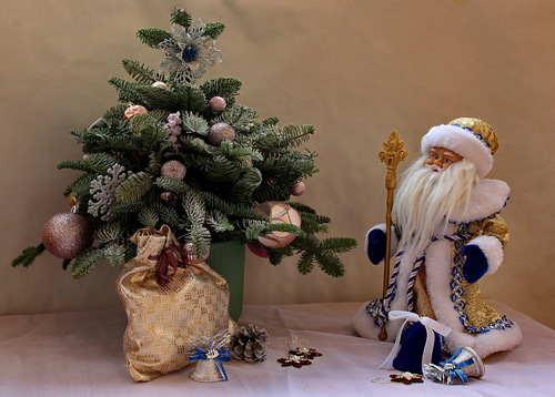 дед мороз у елочки